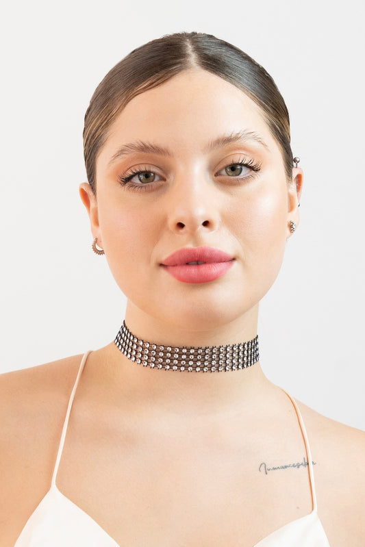 Choker Strass Black
