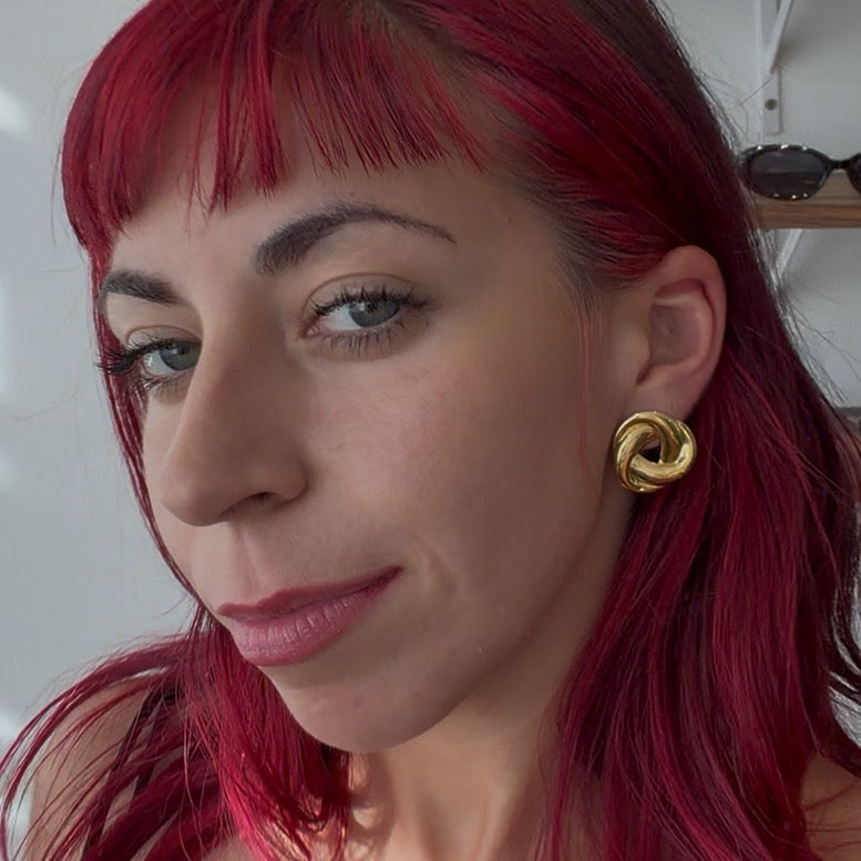 Caravanas Aura Nudo Gold