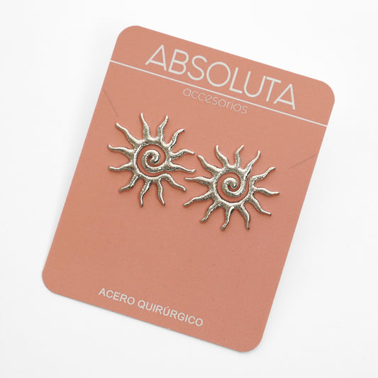 Caravanas Sun Spiral Silver