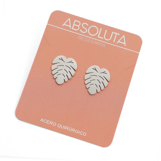 Caravanas Monstera Silver