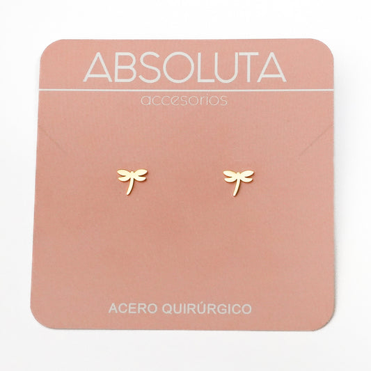Miniaturas Libélula Dorado - Acero Quirúrgico