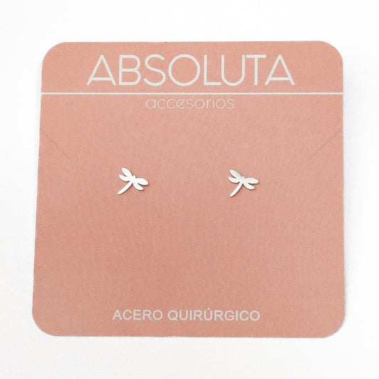 Miniaturas Libélula Plateado - Acero Quirúrgico